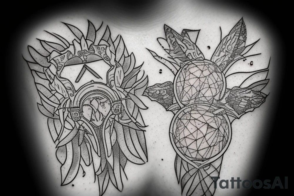 Atrack on titan key with leaved tattoo idea