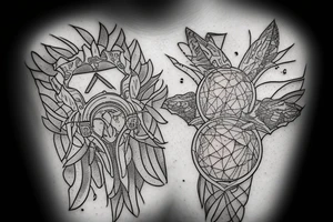 Atrack on titan key with leaved tattoo idea