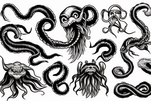 kraken sinking ship tattoo idea