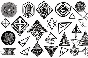 geometric shapes spiritual tattoo idea