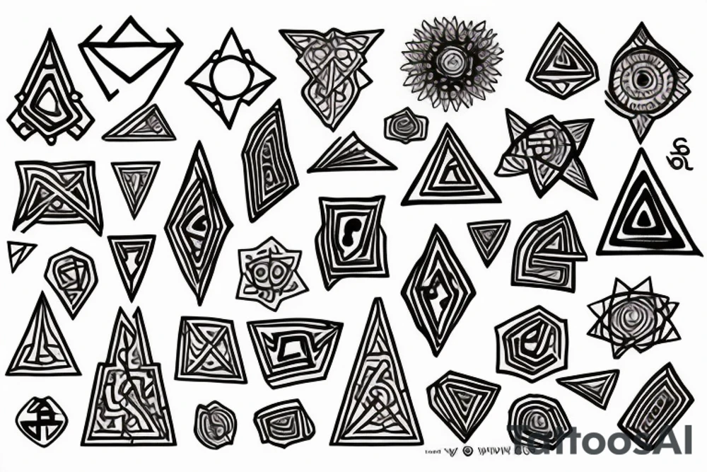 geometric shapes spiritual tattoo idea
