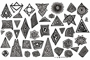 geometric shapes spiritual tattoo idea