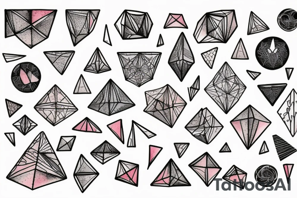 geometric shapes tattoo idea