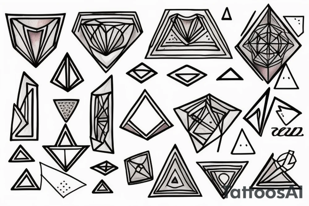 geometric shapes tattoo idea