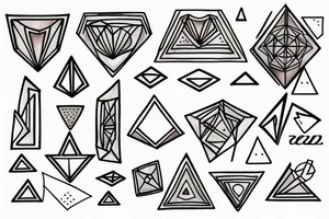geometric shapes tattoo idea