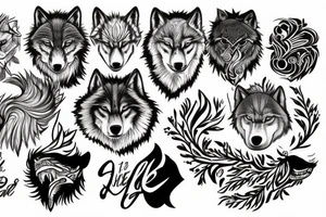 Alphah wolf on the sun tattoo idea