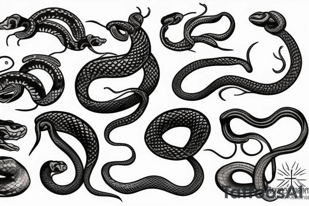 Black snake tattoo idea