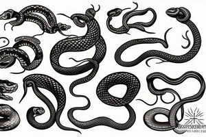 Black snake tattoo idea