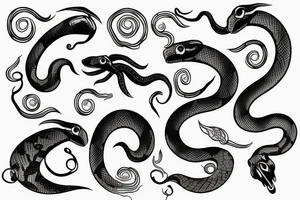 Black snake tattoo idea