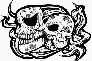 Poison trying to creep into brain tattoo idea