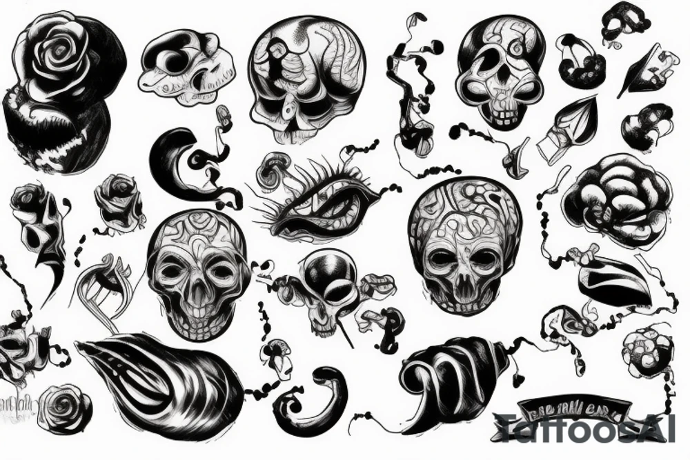Poison trying to creep into brain tattoo idea