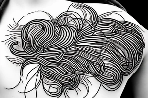 Black tendrils reaching into brain protected by shield tattoo idea