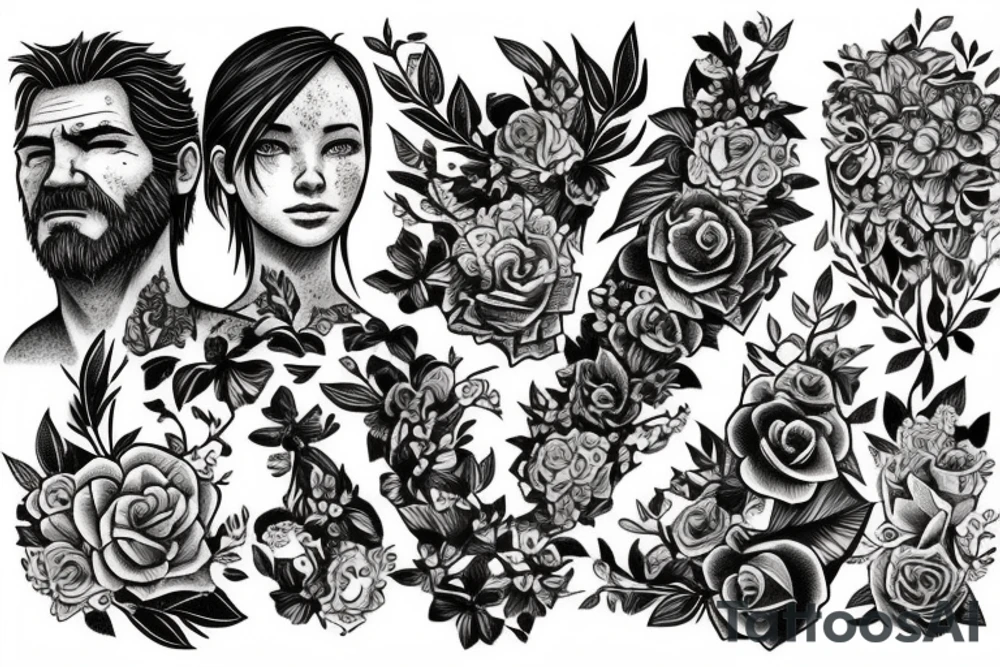 The last of us tattoo of Eliie tattoo idea