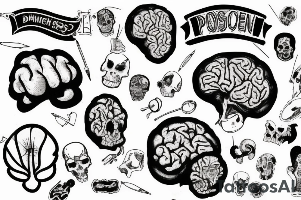 Poisoned brain tattoo idea