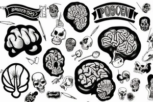 Poisoned brain tattoo idea