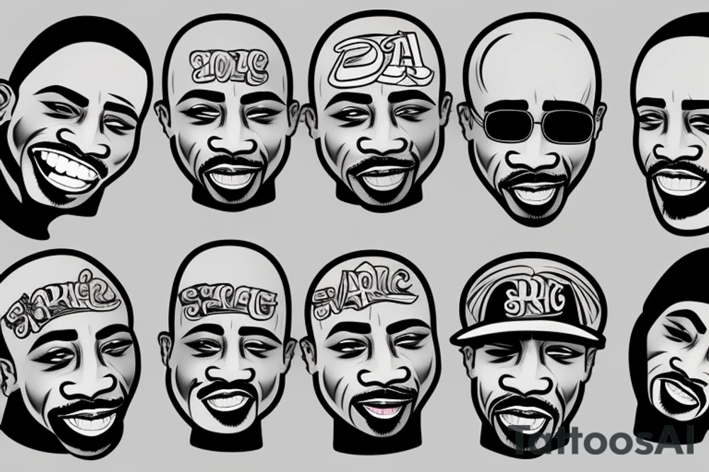 2pac smiling tattoo idea