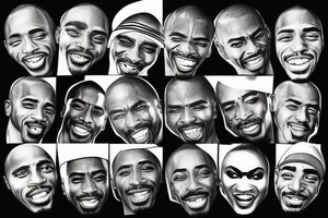 2pac smiling tattoo idea