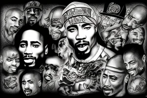 2pac smiling tattoo idea