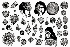 figuras geométricas y matemáticas tattoo idea