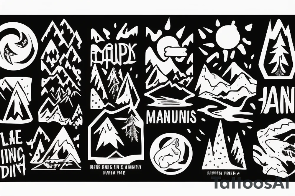 camping trip with climbing mountains tattoo idea camping trip with climbing mountains tattoo idea