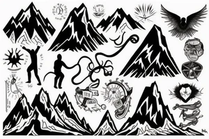 climbing mountains tattoo idea