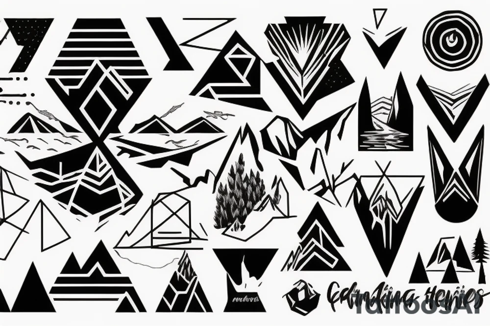 climbing mountains tattoo idea