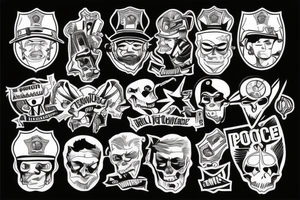 evil police tattoo idea