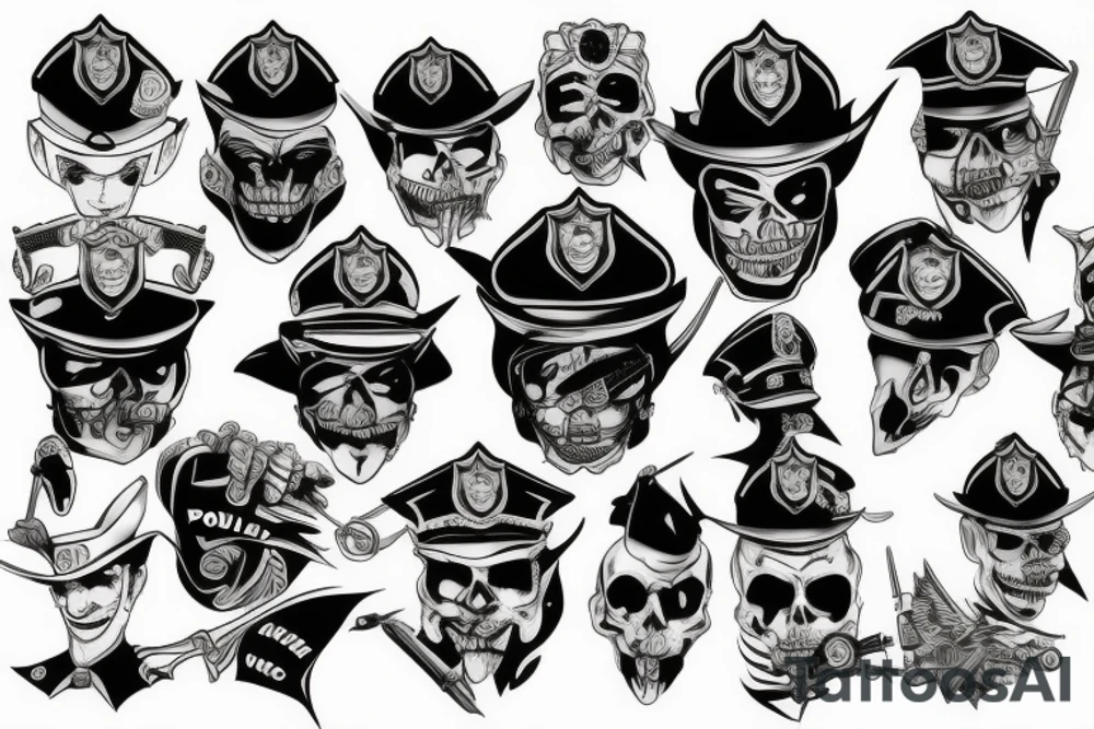 evil police tattoo idea
