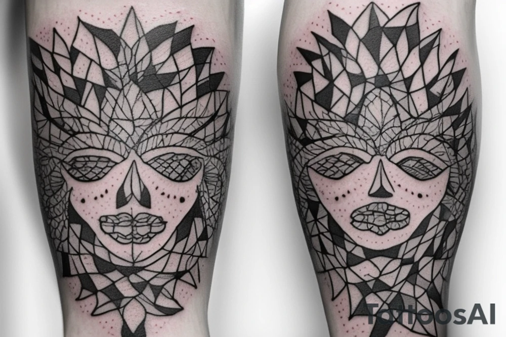 гриб на тоненькій ніжці, який переливається різними кольорами tattoo idea