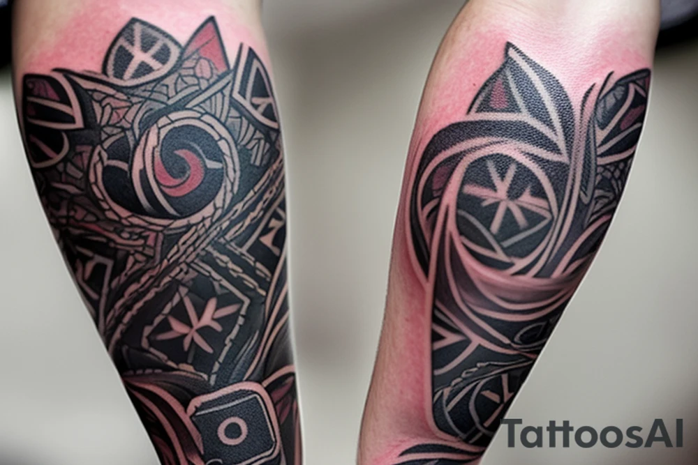гриб на тоненькій ніжці, який переливається різними кольорами tattoo idea