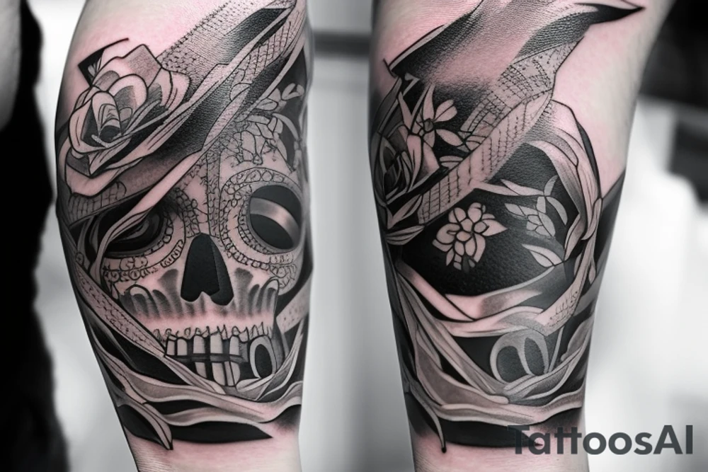 гриб на тоненькій ніжці, який переливається різними кольорами tattoo idea