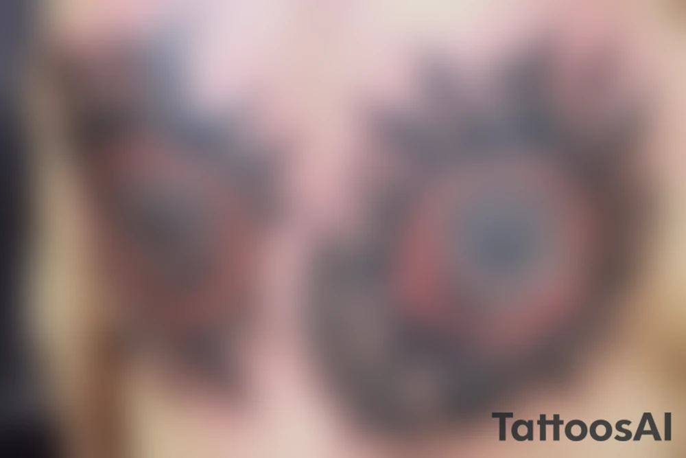 гриб на тоненькій ніжці, який переливається різними кольорами tattoo idea