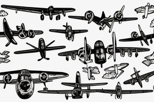 WWII airplane, family tattoo idea