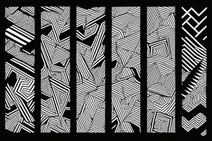Abstract design mountain runs geometric tattoo idea