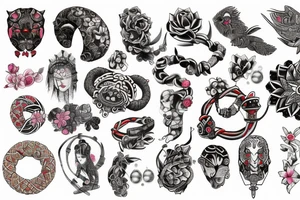 Neotraditional bracelet tattoo idea