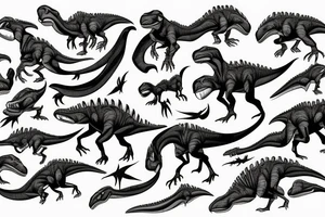 Raptor dinosaur tattoo idea
