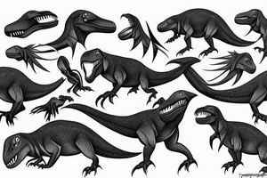 Raptor dinosaur tattoo idea