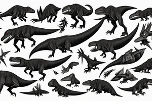 Raptor dinosaur and astronaut tattoo idea