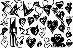 electric kiss simple tattoo idea