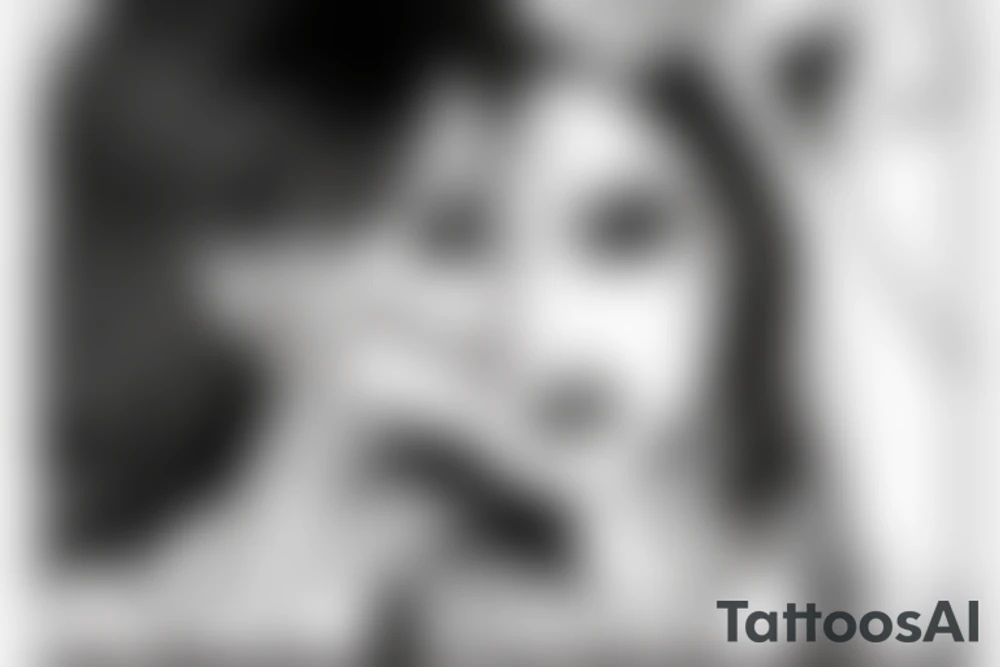 electric kiss simple tattoo idea