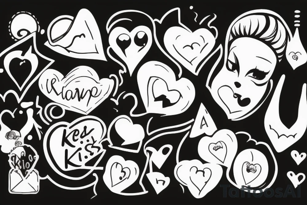electric kiss simple tattoo idea