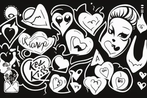electric kiss simple tattoo idea