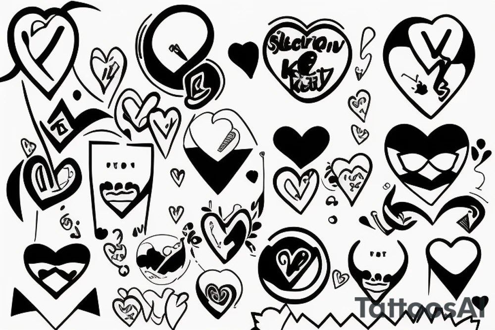 electric kiss simple tattoo idea