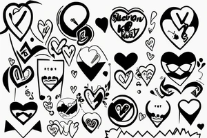 electric kiss simple tattoo idea