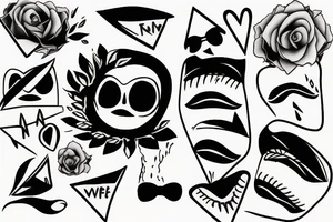 electric kiss simple tattoo idea