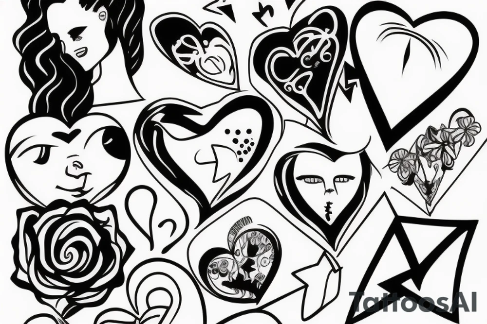 electric kiss simple tattoo idea