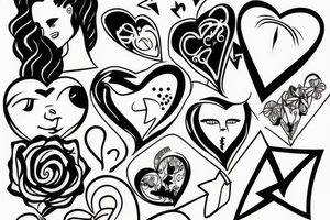 electric kiss simple tattoo idea