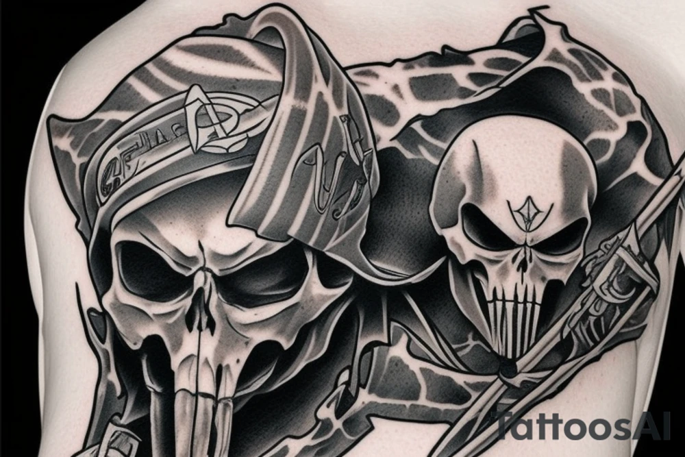punisher skull in grim reaper hood tattoo idea punisher skull in grim reaper hood tattoo idea