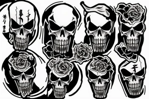 punisher skull in grim reaper hood tattoo idea