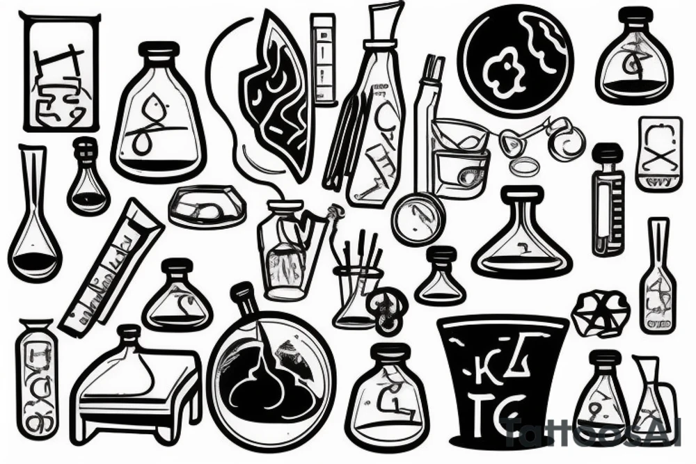 Chemistry cookein tattoo idea